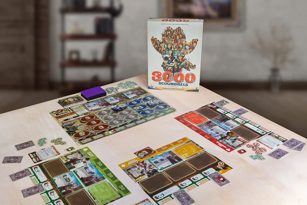 3000 Scoundrels Board Game | Strategy Game | Fun Family Game For Game Night With Adults And Kids | Ages 12+ | 2-4 Players | Average Playtime 60-90 Minutes | Made By Unexpected Games, Multicolor