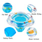 Easyva Baby Swimming Float Ring, Blue PVC with Safety Seat, Small, Double Airbag for 12-48 Months, Ideal for Swim Training and Bathing