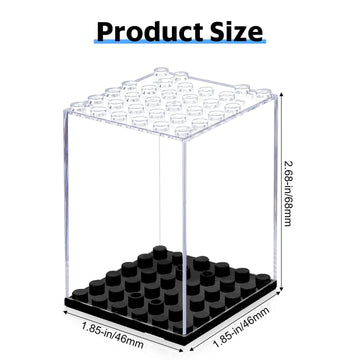 Pokiiulk 15 Pcs Minifigure Display Cases - Acrylic Display Box Fit For Minifig And Action Figures, Stackable Boxes For Figures C