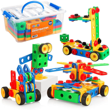 Play22 100Pc Building Blocks For Toddlers Stem Toys - Building Take Apart Toys For Boys And Girls Ages 3 4 5 6 7 8 9 10 - Educat