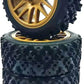 KT202316 Brown 1/10 Scale On Road Flat Car Wheels and Rubber Tires hex 12mm 4pcs (unglued) for HPI GT3 RS4 kyosho FW06