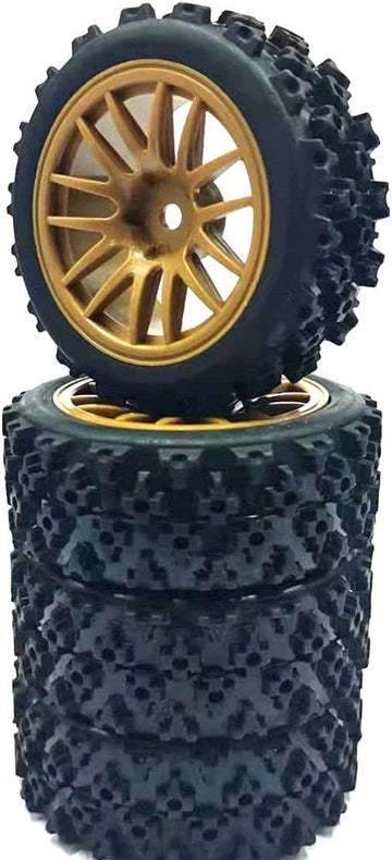 KT202316 Brown 1/10 Scale On Road Flat Car Wheels and Rubber Tires hex 12mm 4pcs (unglued) for HPI GT3 RS4 kyosho FW06