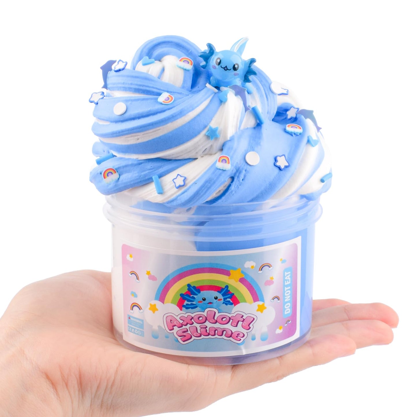 Blue Axolotl Slime  Axolotl Butter Slime Kit  Scented Slime Party Favors for Kids  Super Soft  Non-Sticky  Stretchy  Stress Relief Toy  Birthday Gifts for Boys & Girls