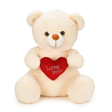 Webby Plush Huggable Teddy Bear With Heart Soft Toys |Birthday Gift For Girls, Wife, Girlfriend, Boyfriend, Husband | Valentine