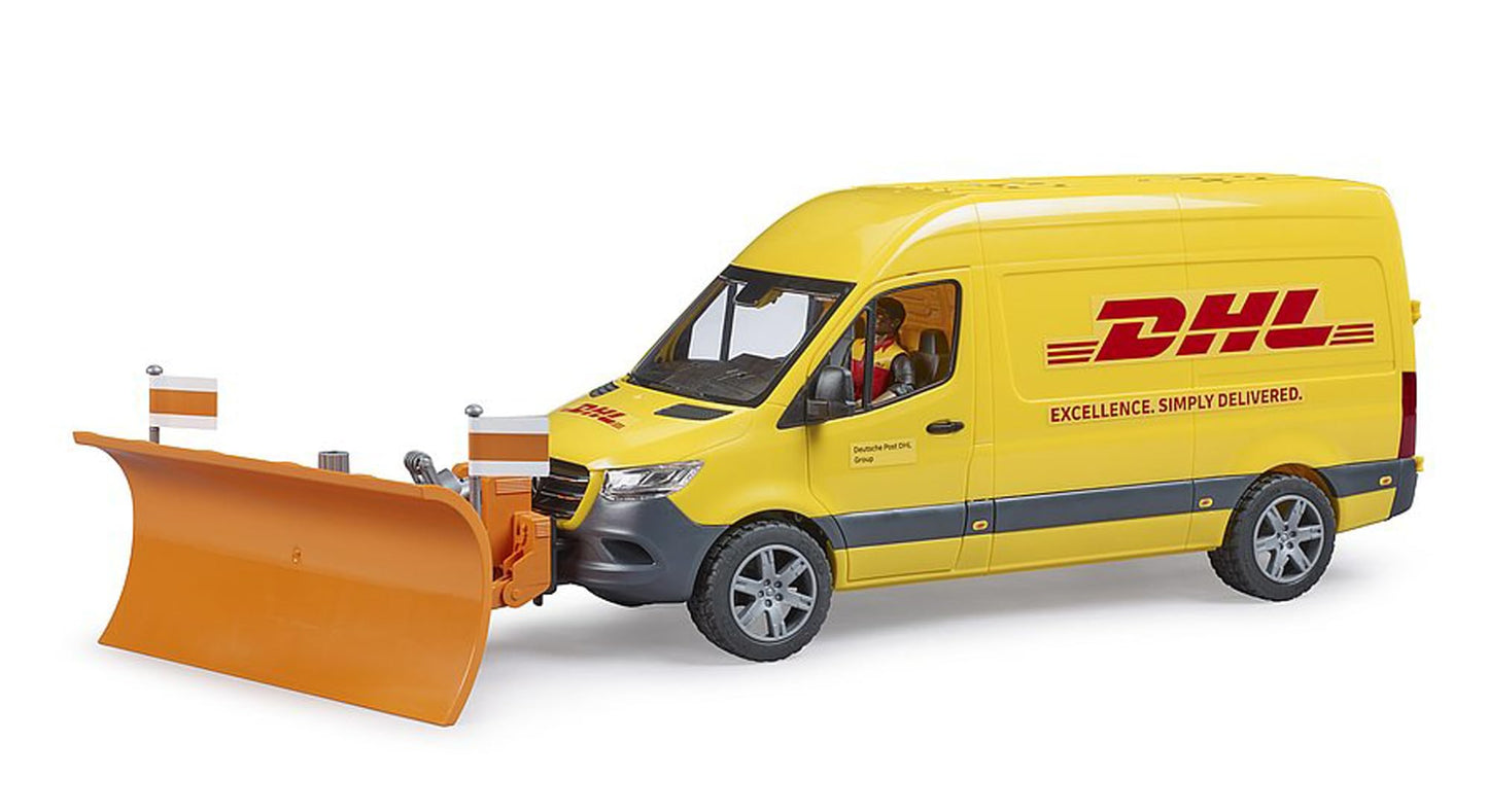 Bruder MB Sprinter Delivery Van with Driver Figure, Pallet Cage & Packages, Model 02671, Plastic