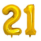 Pigetale 40 Inch 21 Number Balloons Gold Big Giant Jumbo Helium Number Digital 21 Foil Mylar Balloon For 12Th 21St Boys Girls Bi