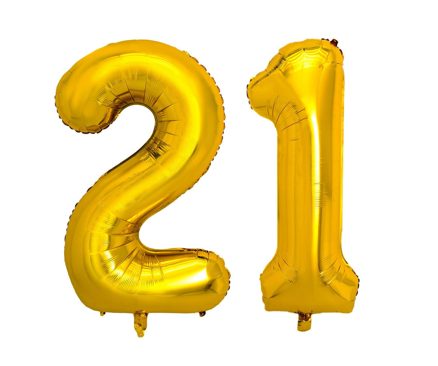 Pigetale 40 Inch 21 Number Balloons Gold Big Giant Jumbo Helium Number Digital 21 Foil Mylar Balloon For 12Th 21St Boys Girls Bi