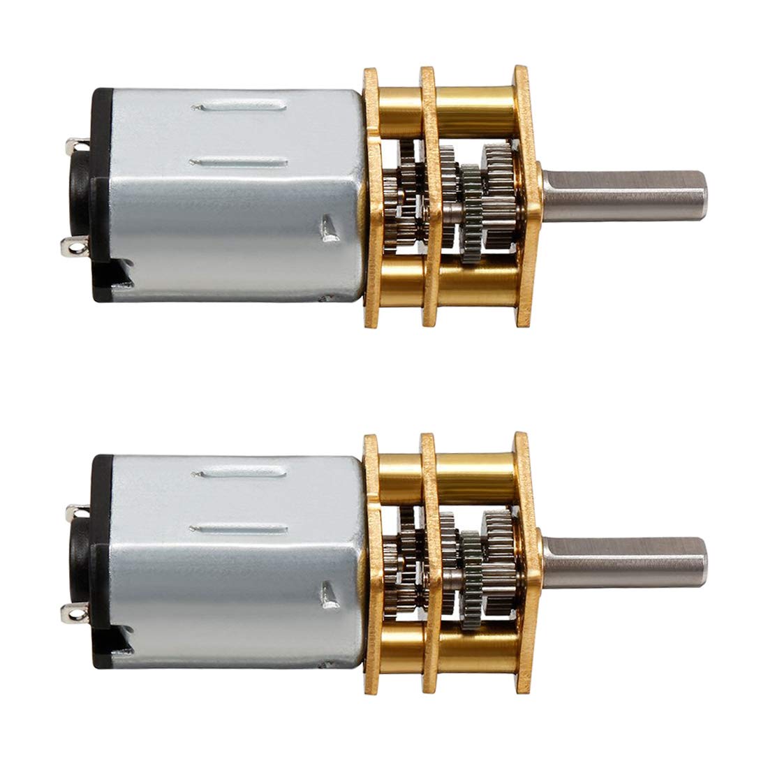 Hxchen 2Pcs Dc 12V 500Rpm Micro Speed Reduction Motor Mini Gear Box N20 Motor With 2 Terminals For Rc Car Robot Model Diy Engine