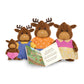 Li'L Woodzeez Moose Family Set – Vanderhoof Moose With Storybook – 5Pc Toy Set With Miniature Animal Figurines – Family Toys And Books For Kids Age 3+