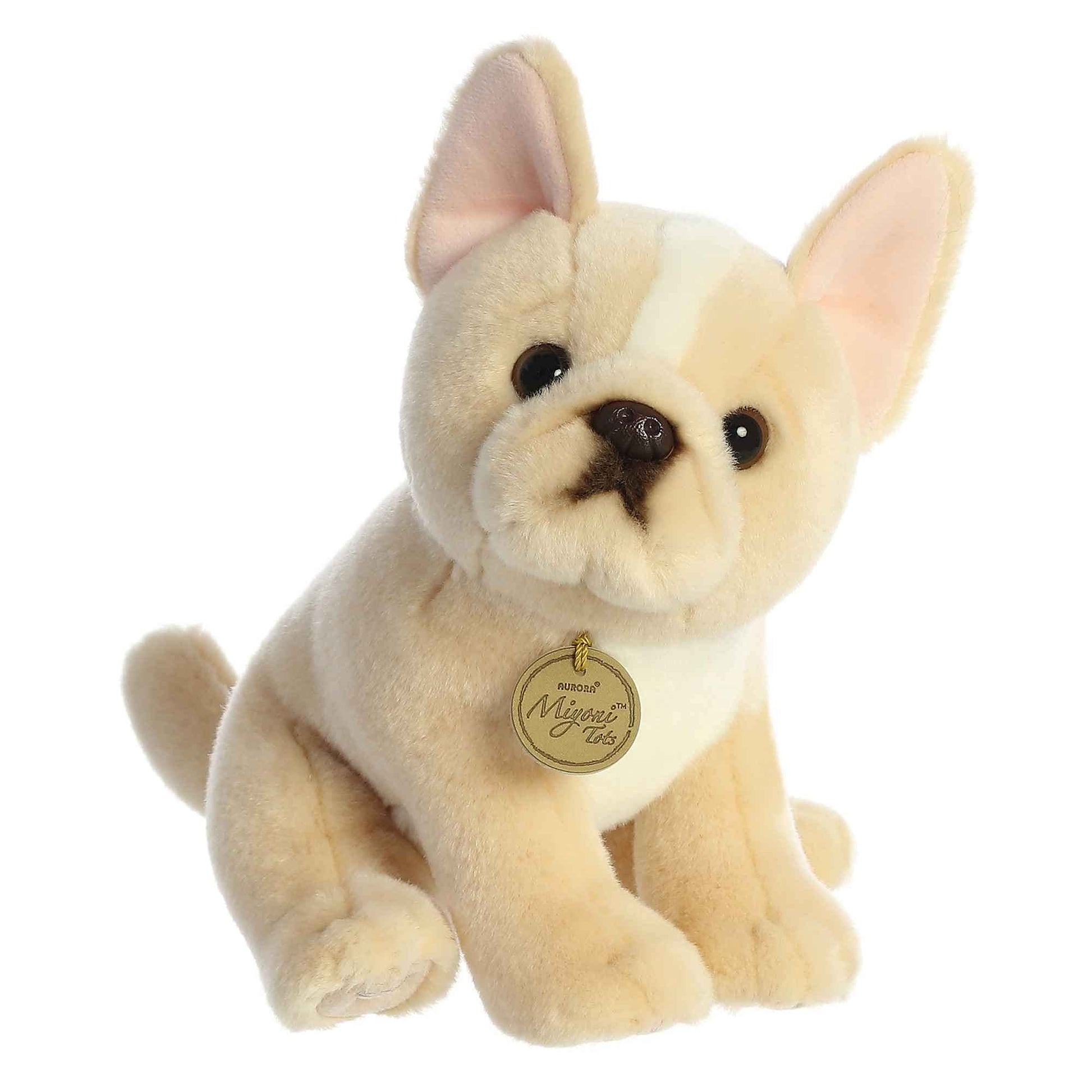 Aurora Adorable Miyoni Tots French Bulldog Pup Stuffed Animal - Lifelike Detail - Cherished Companionship - Brown 9 Inches