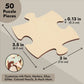 Bright Creations 50 Blank Wooden Puzzle Pieces For Crafts, Diy Art Projects, 3X3.5 Unfinished Freeform Jigsaw Wood Puzzles To Draw On