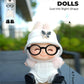 4pcs Dolls Outfit Set  Hat & Overalls for 17 cm Doll Clothes Accessories Suit  Stylish Clothes for Doll  Cute Outfits for Dress up Unique Style with enhanced Fabric  White