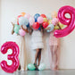Toniful 40 Inch Hot Pink Large Numbers Balloon 0-9 Birthday Party Decorations,Foil Mylar Big Number 9 Balloon Digital 9 For Birt