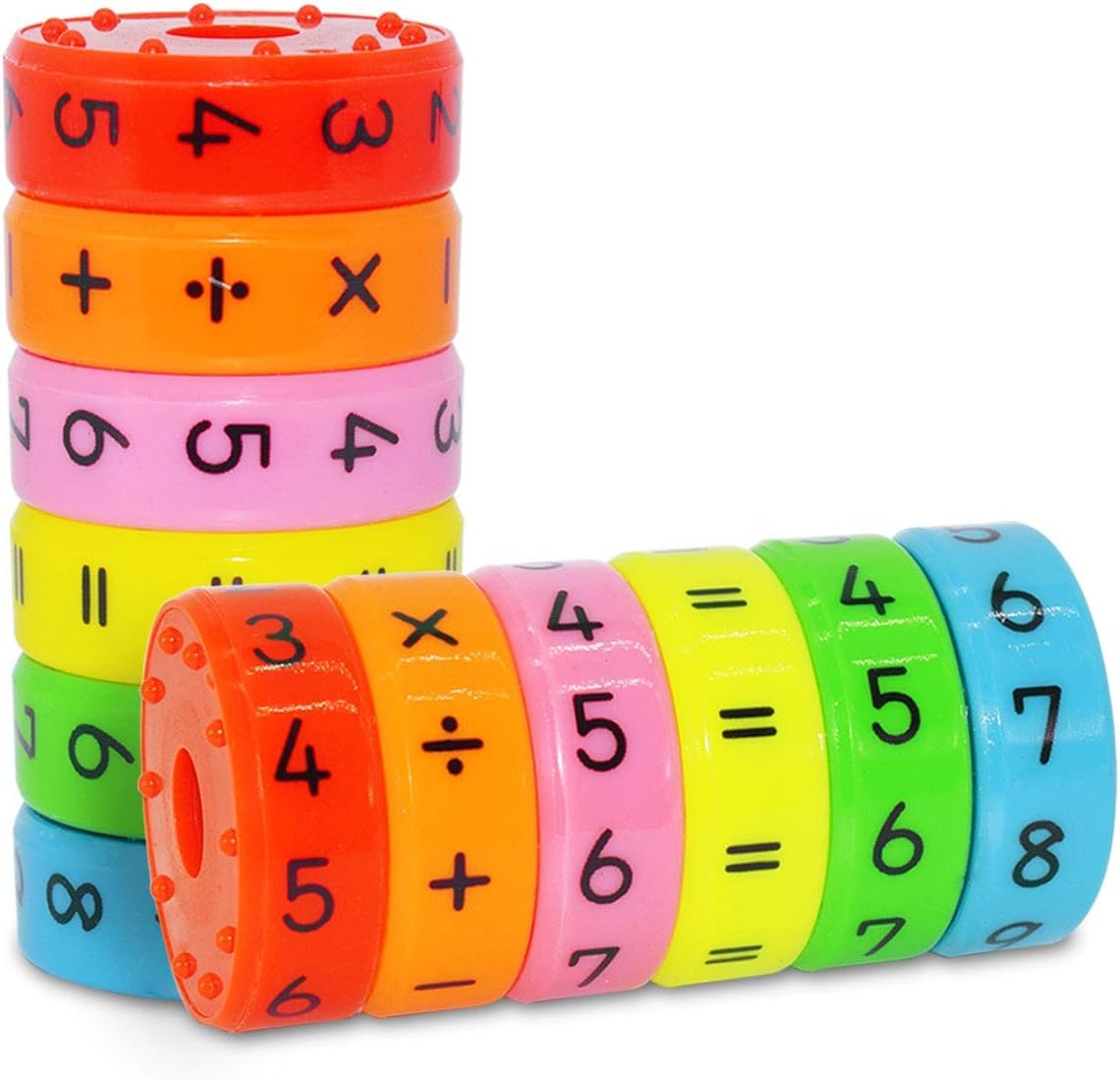 Pandaworld Magnetic Arithmetic Learning Toy, Colorful Magnetic Building Blocks for Kids, Intelligence Brain Developing Toy (2 Se