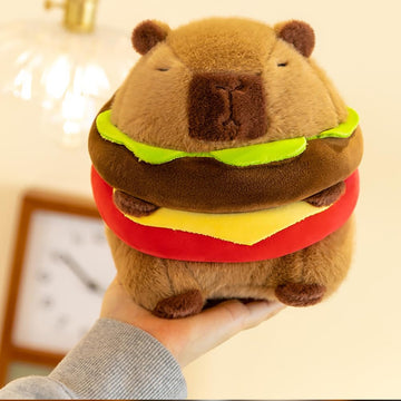 Wgxzyq Capybara Plushie Stuffed Animal Toy, Stuffed Capybara Plush Toy, Birthday Xmas Gift For Kids (Hamburger)