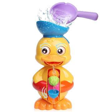 Sitodier Bath Bathtub Toys For Toddlers 18+ Months | Duck Bathtub Toys With Rotatable Waterwheel/Eyes | Bathroom Strong Suckers Water Scoop Fun Bath Toys For Toddlers Boys Girls 2-4 Years