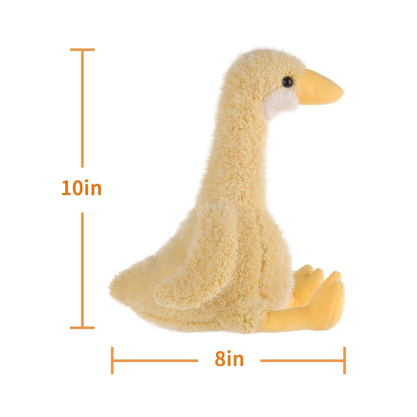 Apricot Lamb Toys Plush Yellow Wheat Duck Stuffed Animal Goose Soft Cuddly Perfect For Child (Yellow Duck,10 Inches)