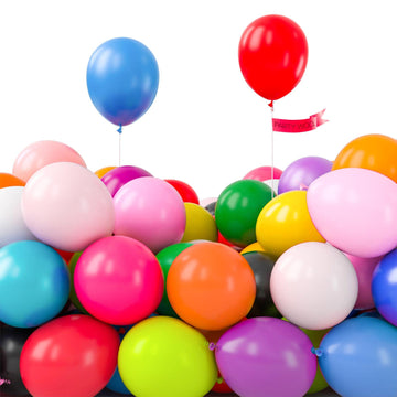 Partywoo, 120Pcs 5Inch Rainbow Latex Balloons, Assorted Colors For Party Decorations, Birthday, Baby Shower, Gender Reveal, Female