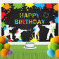 Mocsicka Paintball Backdrop Happy Birthday Party Paintball Theme Decoration Background Colorful Splash Shooting Game Happy Birth