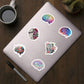 500 Pieces(10 Patterns)Brain Mental Health Stickers Colorful Fashion Graffiti Adhesive Seals For Kids Teens Adults Water Bottles