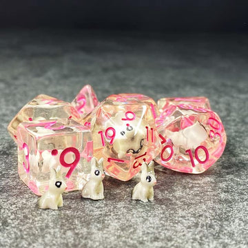 Sage's Portal Animal Familiars Resin DND Dice Set Polyhedral Dice Set for Dungeons and Dragons RPG Pathfinder Tabletop TTRPG (Bu