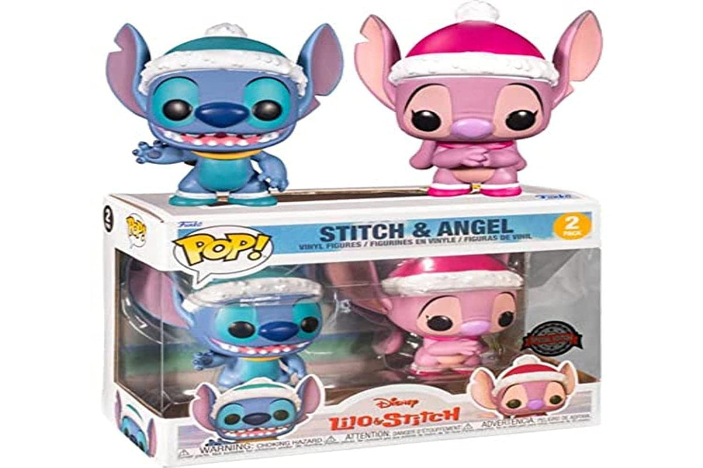 Funko Pop! 2 Pack - Stitch & Christmas Angel Special Edition, 4.5" Vinyl, Multicolored, Model 59181