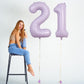 Number Balloons 10 Pastel Purple, 40 Inch Lavender Mylar Foil Number 1 & 0 Balloons For Girls 10Th Birthday Balloons, Large Ligh