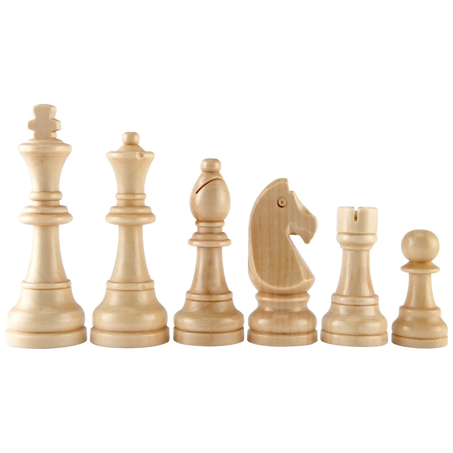 Amerous Chess Pawns Wooden Chessmen with 4.55 King Nature Wood Chess Pieces Hand Carved Figure Figurine  French Staunton Style