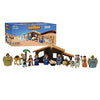 BibleToys Nativity Set - Christmas Story Manger Scene, 18 Pieces With Birth of Baby Jesus Mini-Storybook (in English & Spanish),