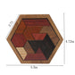 Wooden Hexagon Puzzle For Kid Shape Pattern Block Brain Teaser Puzzles Wood Block Puzzle Geometric Tangram Puzzle Blocks Game St