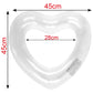 Kid Heart Pool Float Pool Floats for Kids  Water Fun Beach Party Toys for Kids Birthday Scene Layout Props. (18 in  Transparent Glitter