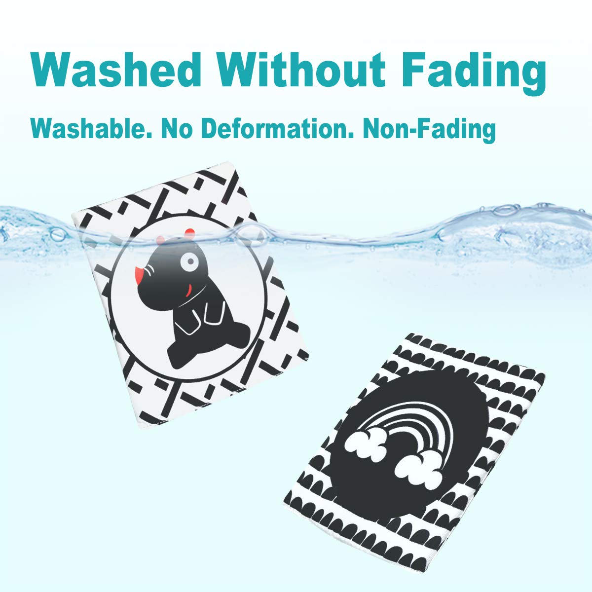 Black White Soft Flash Cards With Cloth Storage Bag For Baby And Infant, High Contrast Newborn Baby Toys For 0 3 6 9 12 Months B