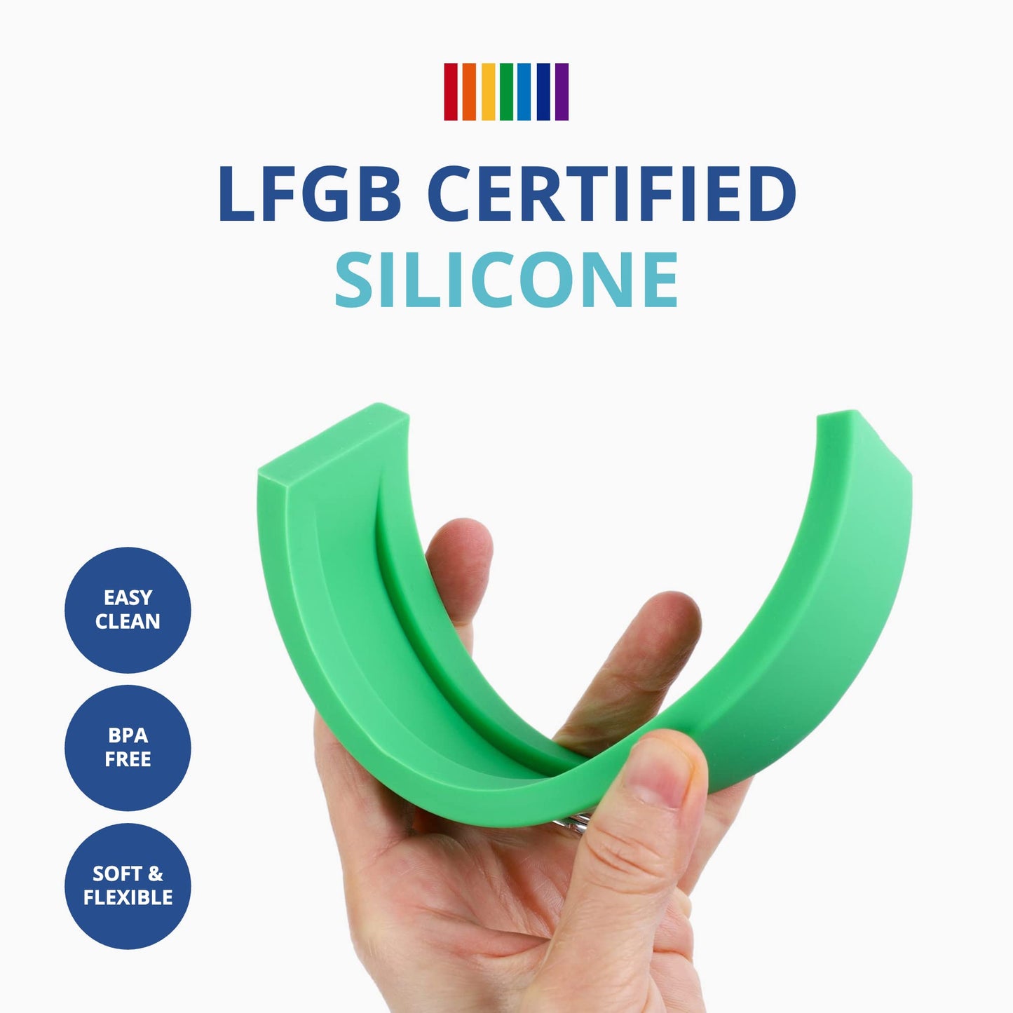 Blue Ginkgo Silicone Rainbow Stacker - Montessori Nesting Puzzle | Kids And Toddler | Stacking Sensory Toys - 10 Layers (Vibrant)