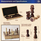 Fun+1 Toys! Wooden Chess Set For Adults And Kids, 15 '' Portable Chess Board Set With Chess Pieces & Drawstring Bag