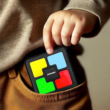 Tingbowie Light Up Memory Game Handheld Electronic Toys Color Memorizing Classic Board Games Quiz Game With Lights And Sounds