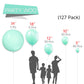 Partywoo Mint Balloons, 127 Pcs Mint Green Balloons Different Sizes Pack Of 36 Inch 18 Inch 12 Inch 10 Inch 5 Inch Pastel Turquoise Balloons For Balloon Garland Or Arch As Party Decorations, Mint-Q03