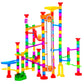 247Pcs Marble Run With Motorized Elevator, Construction Building Blocks Toys With 30 Glass Marbles And 30 Glow In The Dark Marbl