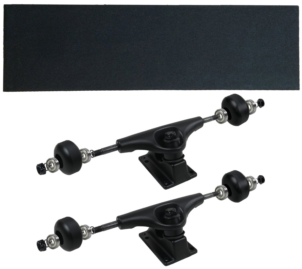 Havok Skateboard Trucks, Wheels, Bearings, Grip, Hardware Truck Package (Black, 5.0 (7.63))