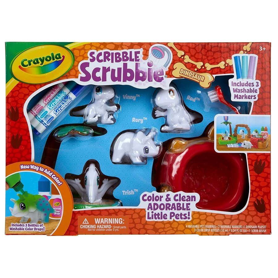Crayola Scribble Scrubbie Pets Dinosaur Set Arts & Crafts for Ages 3 to 9