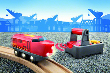 Brio World 33213 - Remote Control Train Set | Wooden Toy For Kids | Enhances Logical Thinking | Compatible Railway Toys | Ideal For Ages 3 And Up