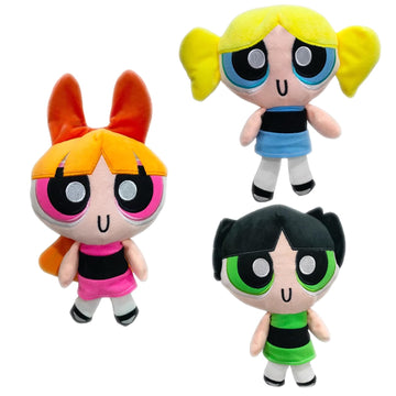 Mjjaoqyf 3Pcs 22Cm/8Inch Movie Cartoon Police Girl Plush Stuffed Doll Anime Figure Toys Xmas Kids Birthday Gifts