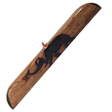 Africa Heartwood Project African Oware Mancala Board - Extended Size, Hand-Carved Solid Wood With Elephant Design, Wooden Foldin