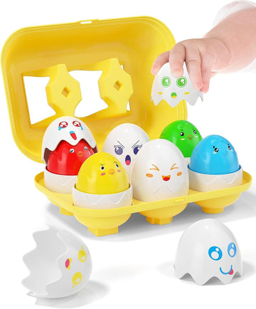 Yetonamr Easter Egg Toys For 1 2 3 Years Old Babies Boys Girls Kids, Toddler Easter Basket Stuffers Prefilled Easter Eggs With Toys Inside Filled Infant Montessori Toys Gift Ages 1-3, 2-4, 3-5
