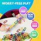 Skoolzy 120 Pcs Plastic Chain Links Rainbow - Math Links For Preschoolers, Math Manipulatives For Early Learning, Perfect For Classroom Activities, Fine Motor Skill Development