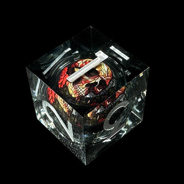 HAOMEJA Beholder D&D Monster Resin Dice Set DND 7 PCS Liquid Core Dice Set Sharp Edges Dice with Gift Dragon Eye Bag Apply to Du