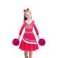 Zombies Girls Cheerleader Dresses Zombies Dress Kids Alien Dresses for Girls with Pom Poms and Bow Hair Rope 6-7Y