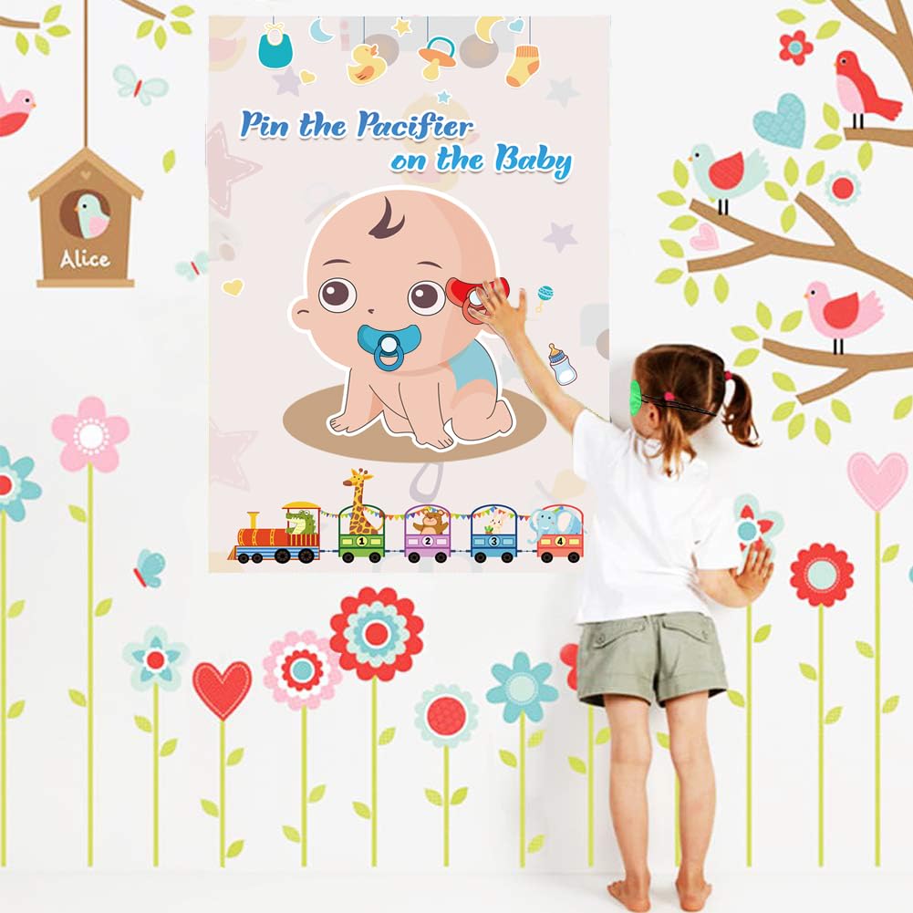 Pin The Tail On The Horse Game -Horse Party Games For Kids With 21'' X 28'' Poster, Resuable Tails Stickers Party Supplies For K