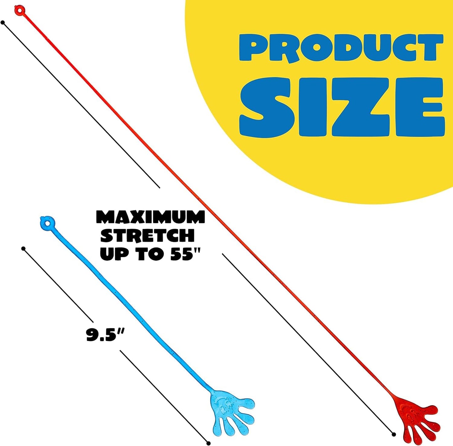 JOYIN 240 Pcs Glitter Sticky Hands Party Favors, Party Table Favors Set for Kids, Holiday Traditions, Classroom Treasure Box Car