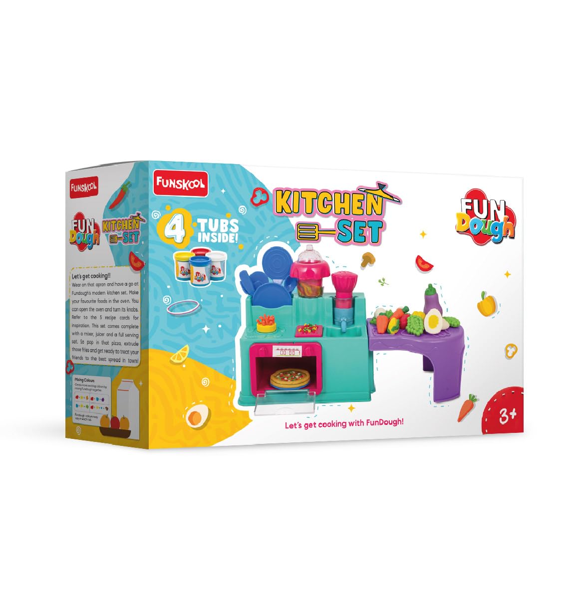 FUN DOUGH  Kitchen Set, Cutting and Moulding Playset, 3Years +, Multicolor