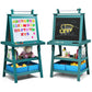 Honey Joy Art Easel For Kids, 3-In-1 Double-Sided Wooden Toddler Easel W/Magnetic White Board & Chalkboard, Paper Roll, 2 Storage Bins, Painting Dry Erase, Kids Easel For Boys Girls Aged 3+ (Blue)